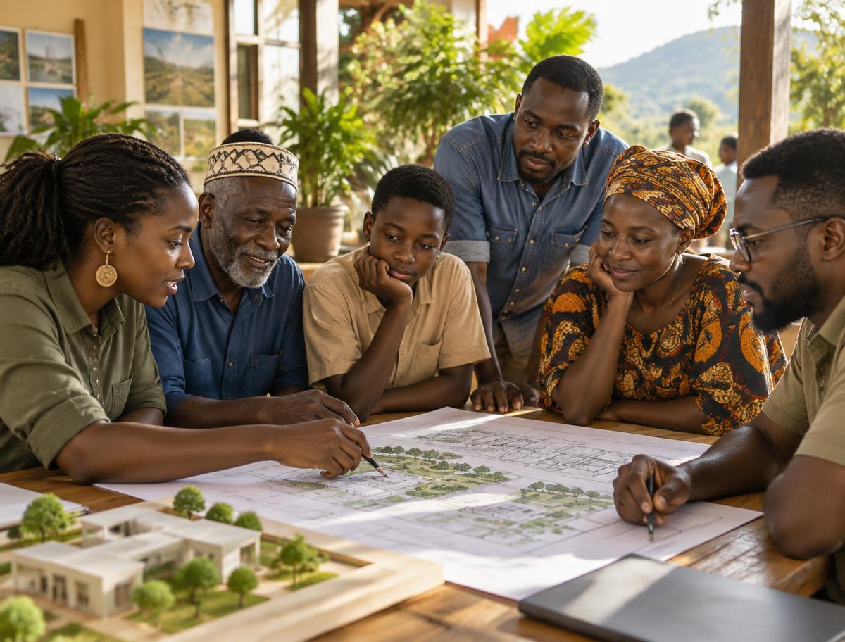 Illustrative community discussion around a neighbourhood plan